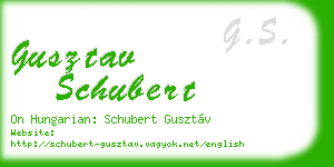 gusztav schubert business card
